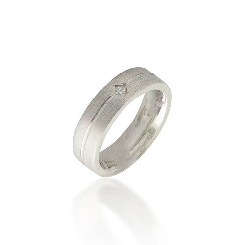 Classic Solitaire Diamond Wedding Band