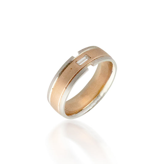 Two Toned Wedding Band