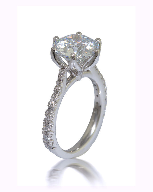 Custom 3.22ct Diamond Engagement Ring