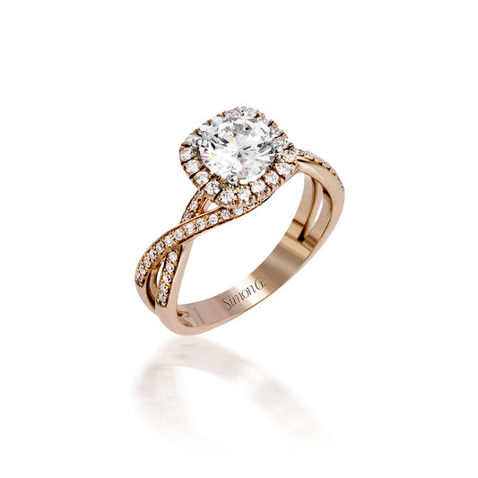 Simon G Monmouth Halo Engagement Ring Setting