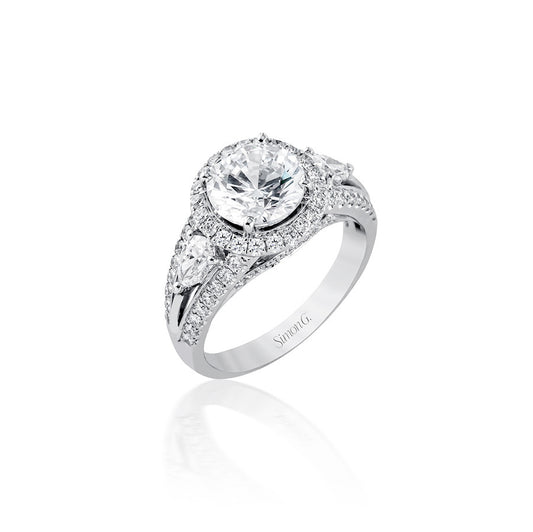 Simon G Adira Halo Engagement Ring Setting