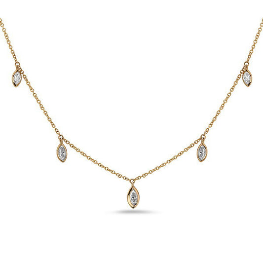 Bassali Diamond Drops Necklace