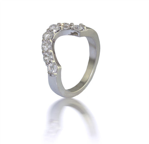 Custom 0.71ctw 7 Stone Contour Band