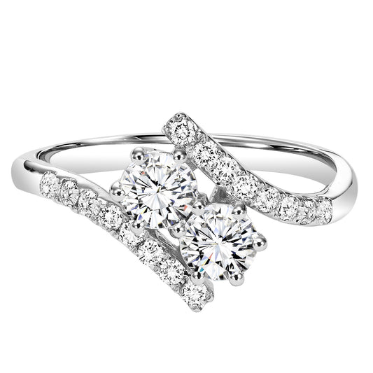 Two Hearts 0.25CTW. Diamond Ring