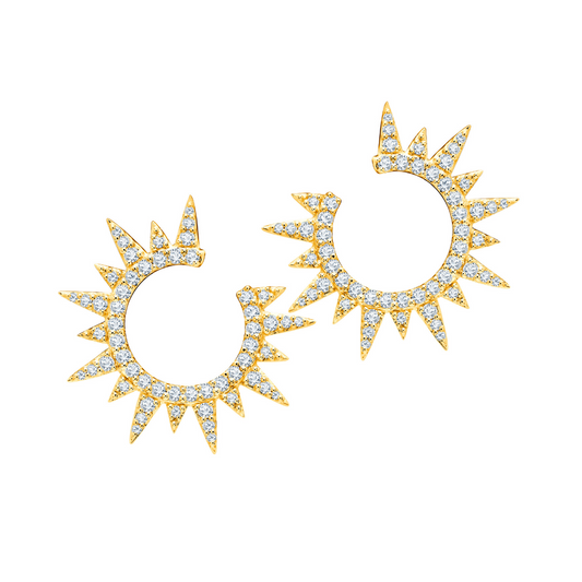 Graziela Star Yellow Gold Diamond Earring