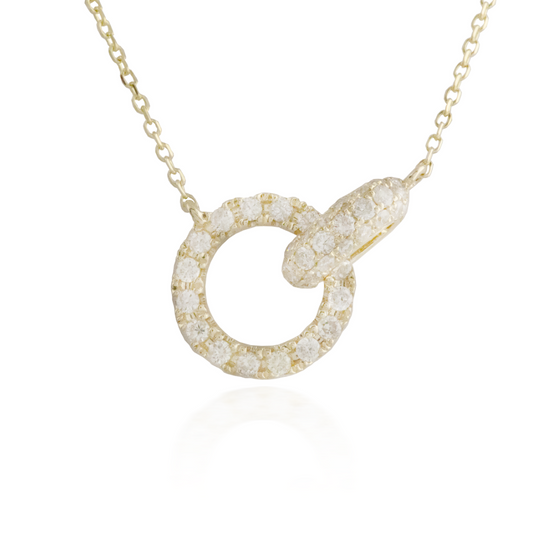Interlocking Yellow Gold Necklace