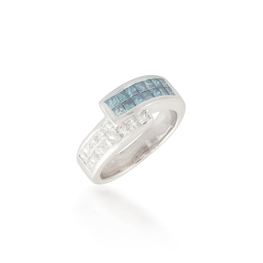Bypass Blue and White Diamond Band