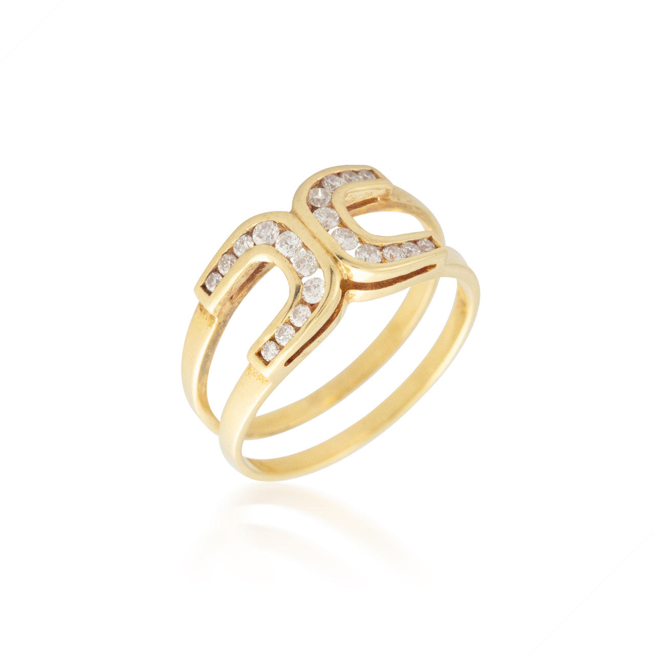 Ruby and Diamond Band Set