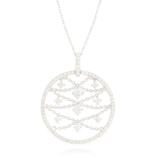 0.85ctw Diamond Circle Pendant