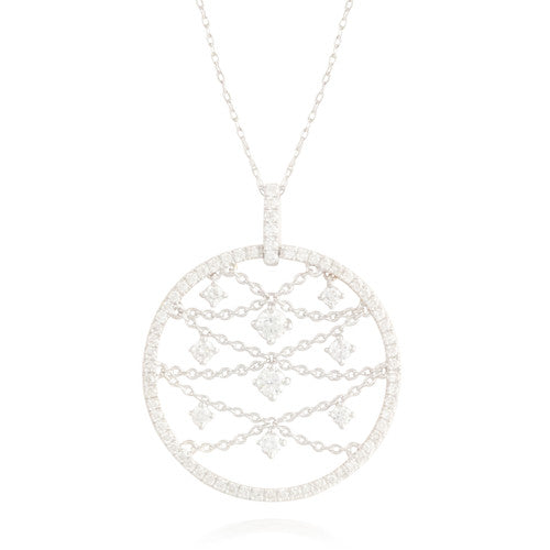 0.85ctw Diamond Circle Pendant