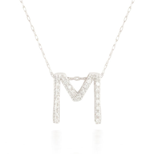 Large Diamond Single Letter Pendant