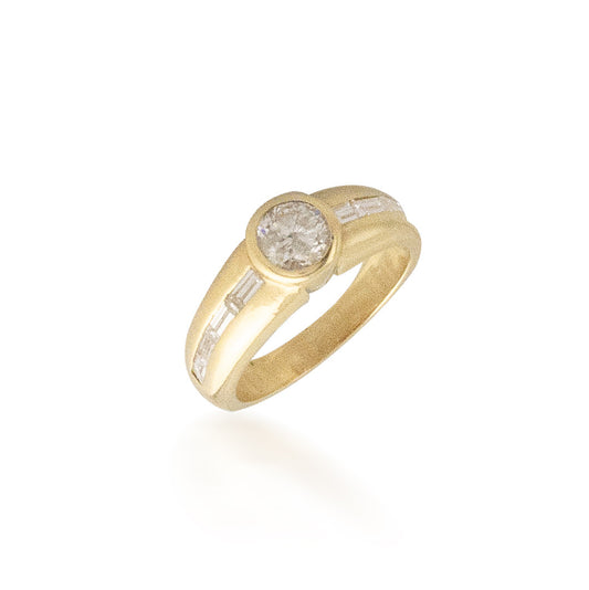 Round and Baguette Band