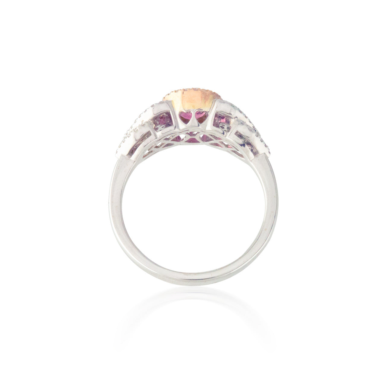 Two Tone Pink Tourmaline Ring