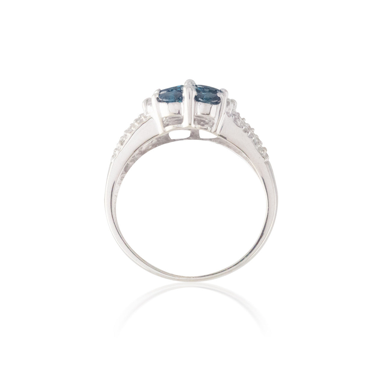 Blue and White Diamond Band