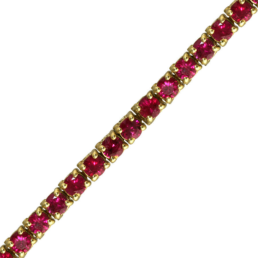 Classic Round Ruby Tennis Bracelet