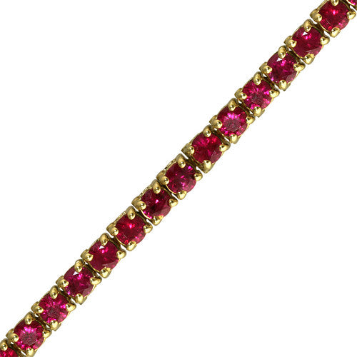 Classic Round Ruby Tennis Bracelet