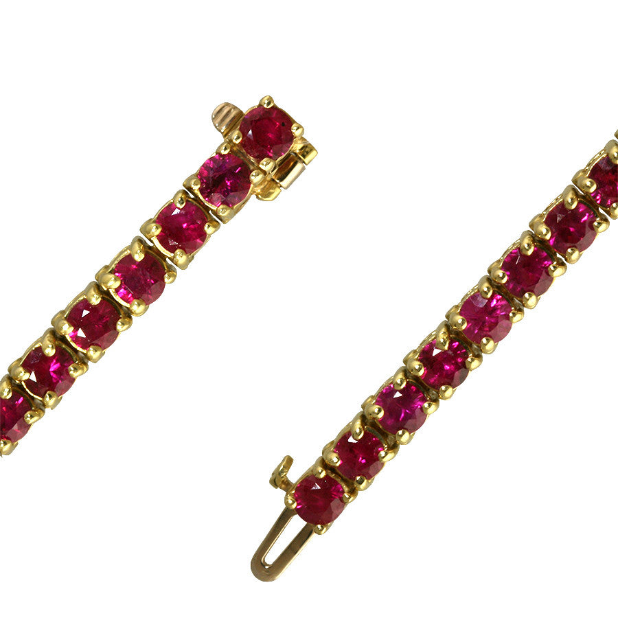 Classic Round Ruby Tennis Bracelet